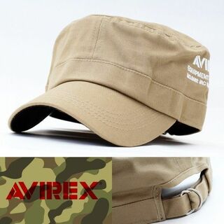 アヴィレックス(AVIREX)のワークキャップ 帽子 AVIREX ベージュ 14534100-74 USA(キャップ)