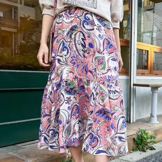 グレースコンチネンタルTravelingGrace限定キャットペイズリースカート-