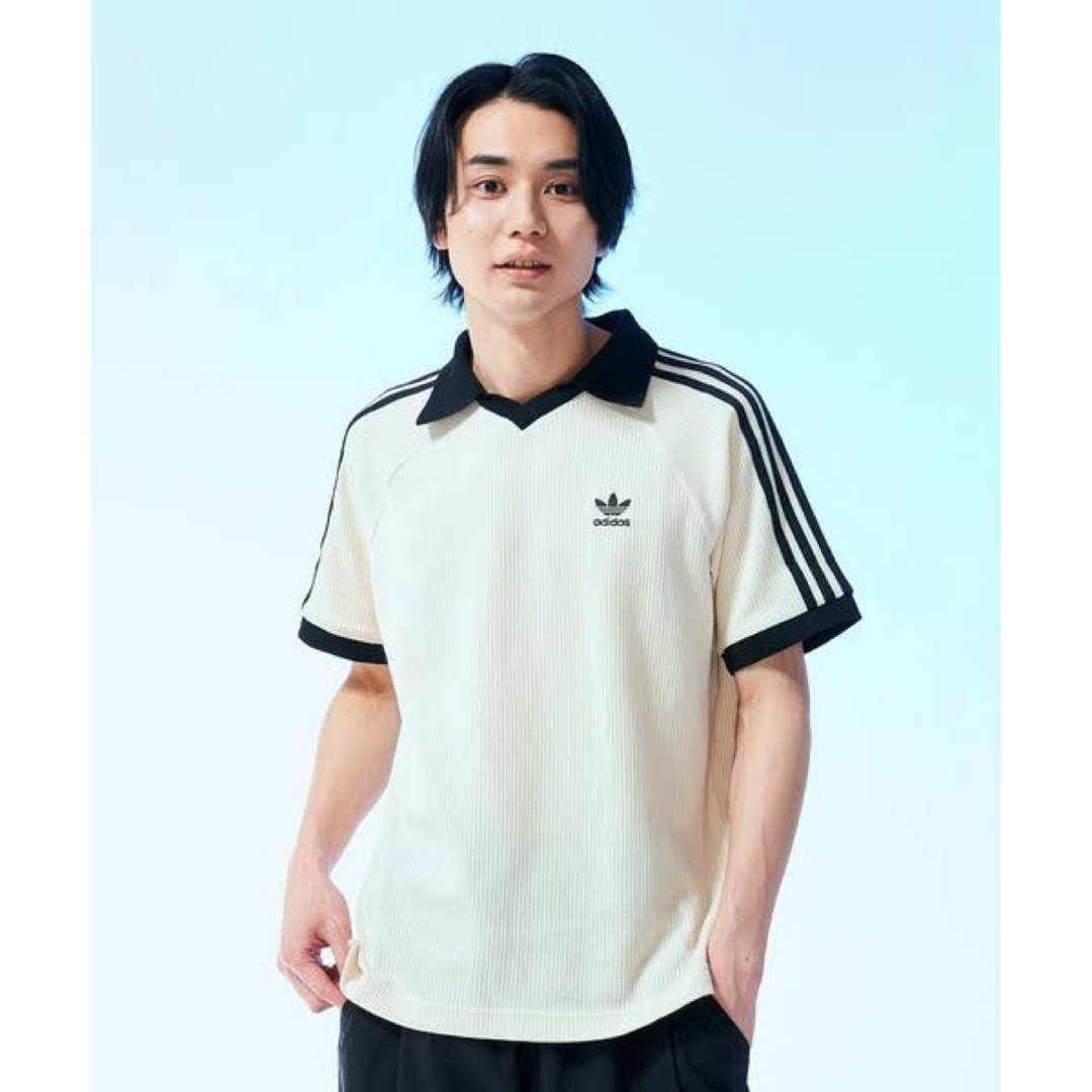 adidas(アディダス)のadidas ワッフルポロ Mサイズ メンズのトップス(Tシャツ/カットソー(半袖/袖なし))の商品写真