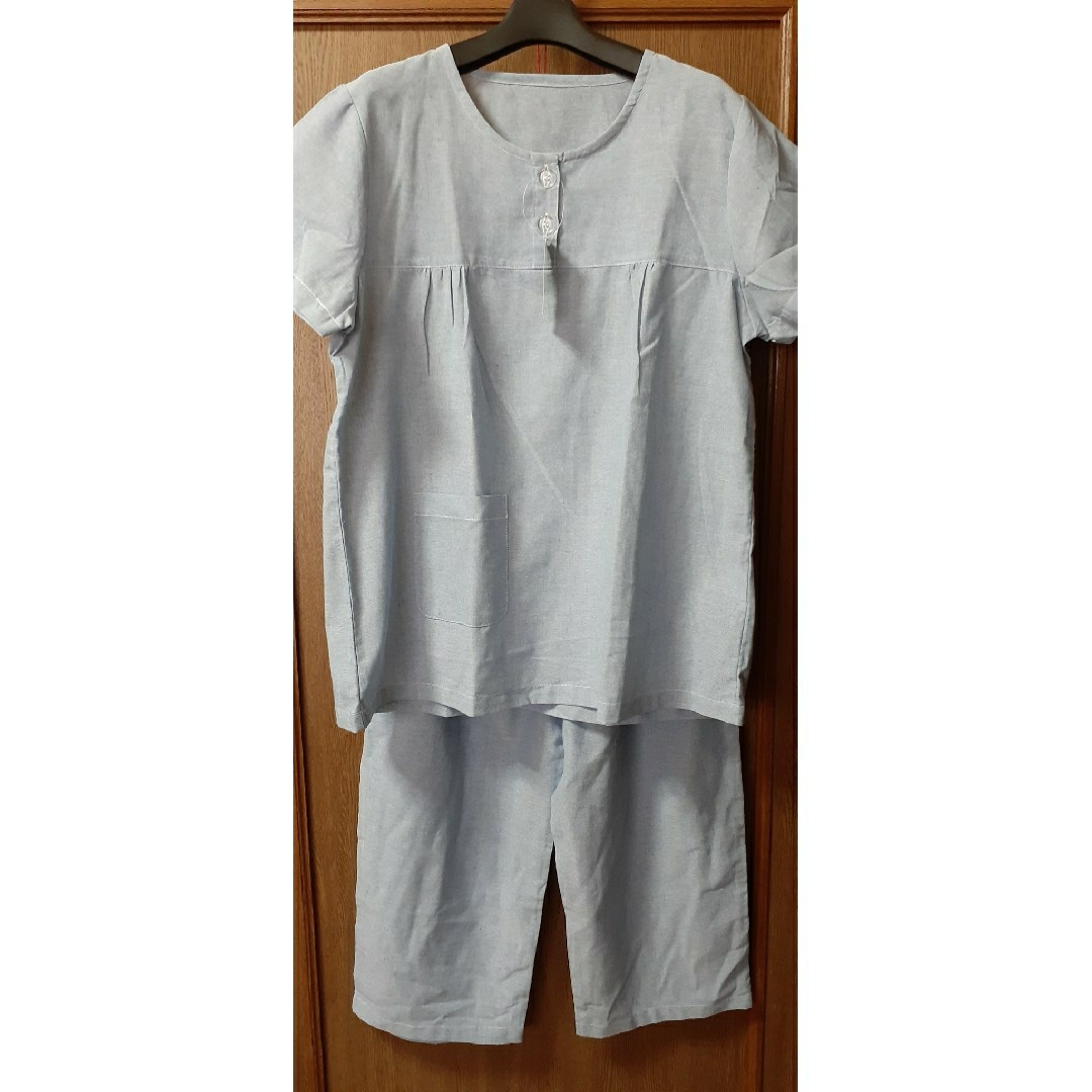 新品 レディース綿混パジャマ 涼しげカジュアルパジャマ レディースのルームウェア/パジャマ(パジャマ)の商品写真