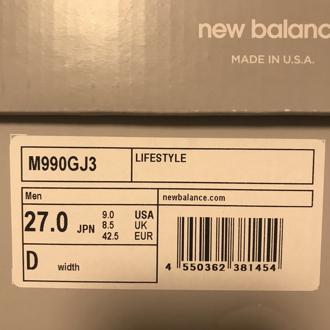 new balance M990GJ3 27cm 新品 6