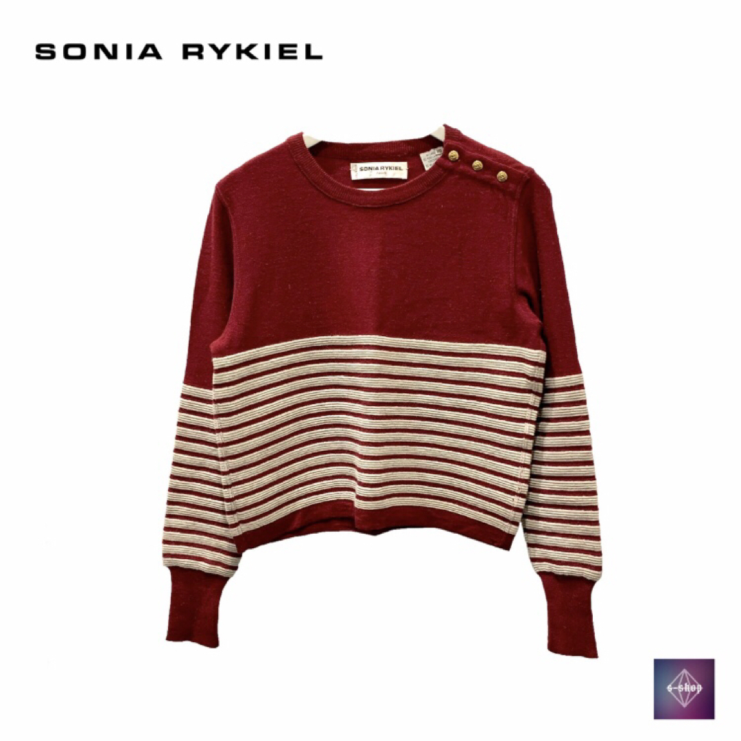 SONIA RYKIEL(ソニアリキエル)のSONIA RYKIEL  ソニアリキエル ボーダー トップス S IT40 レディースのトップス(ニット/セーター)の商品写真