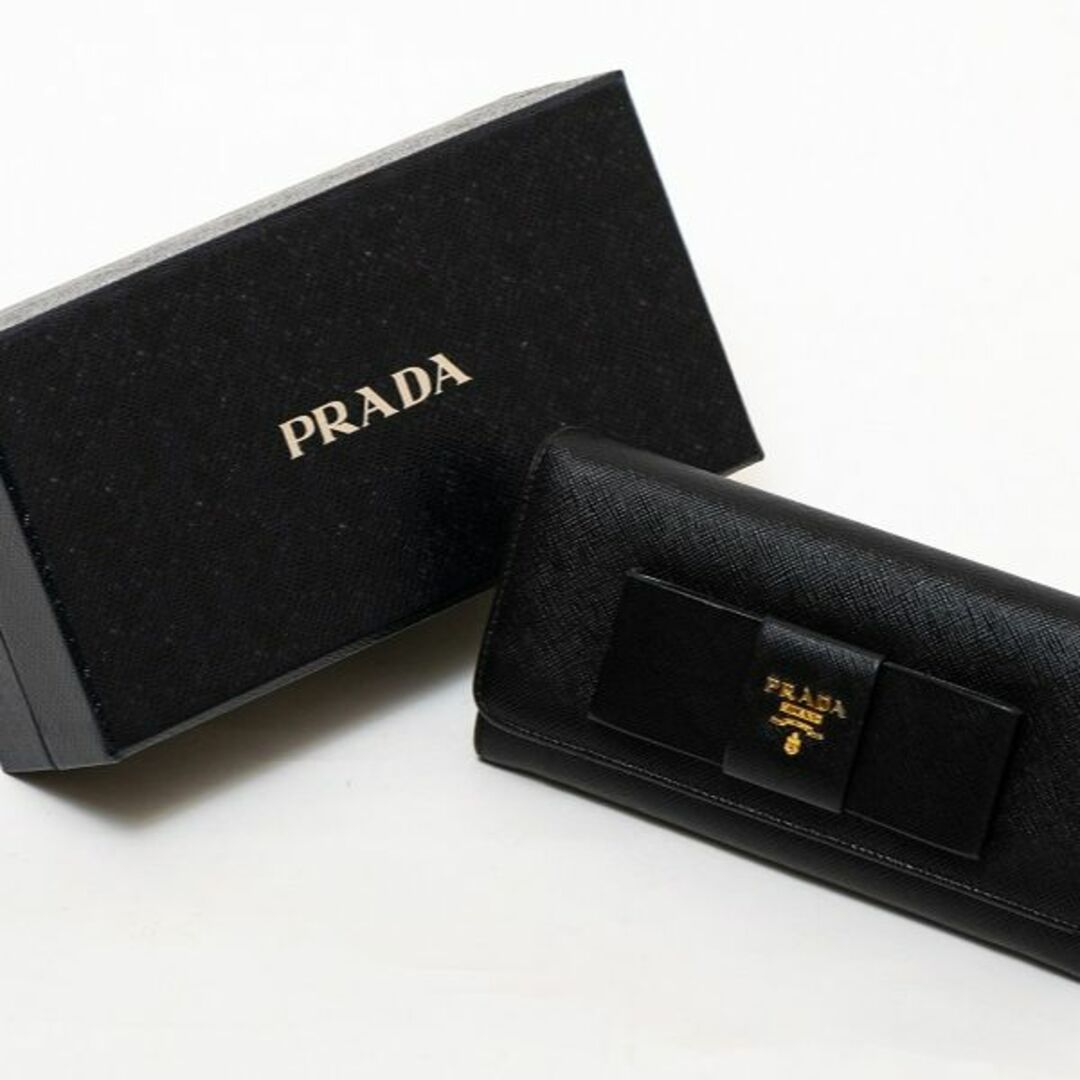 PRADA サフィアーノ リボン付き 長財布 パスケース付き 品番p22-267