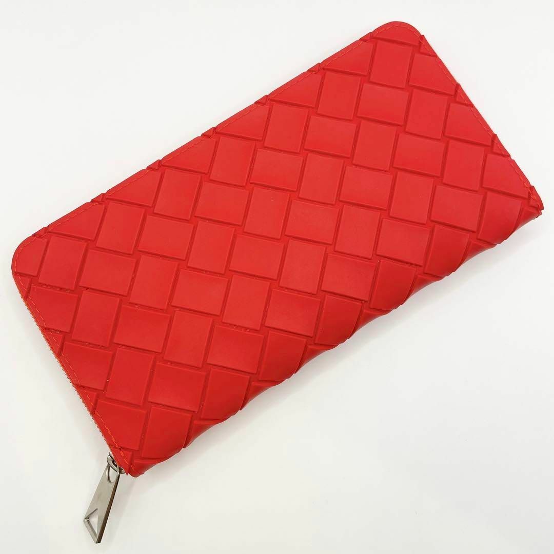 【新品未使用】BOTTEGA VENETA 長財布 ラウンドジップ ラバー 赤