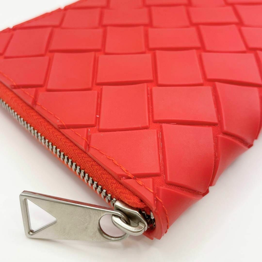 【新品未使用】BOTTEGA VENETA 長財布 ラウンドジップ ラバー 赤