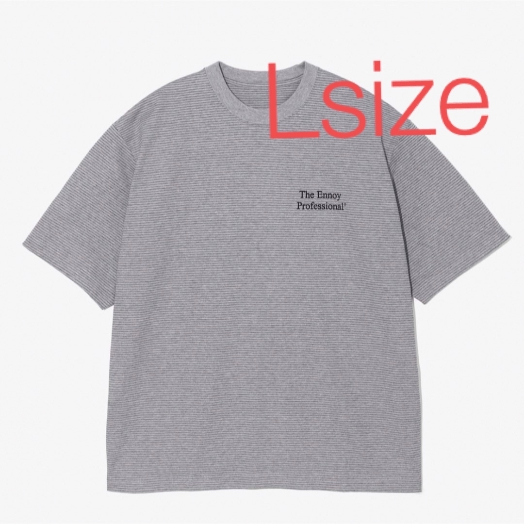 【Lsize】ennoy S/S Border  (GRAY × BLACK)メンズ