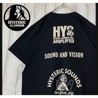 HYSTERIC GLAMOUR ヒステリックグラマー Tシャツ サイズ:S ギター ガール ロゴ クルーネック 0242CT25 ブラック 黒 日本製 トップス カットソー 半袖  【メンズ】