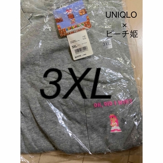 ユニクロ(UNIQLO)のUNIQLO UT スーパーマリオ　ピーチ姫　Tシャツ　グレー(Tシャツ(半袖/袖なし))