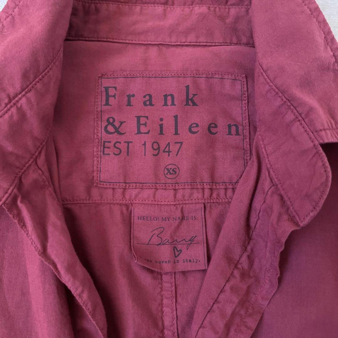 Frank&Eileen(フランクアンドアイリーン)の【フランクアンドアイリーン】 美品 Barry 後染め スキッパーシャツ ワイン レディースのトップス(シャツ/ブラウス(長袖/七分))の商品写真