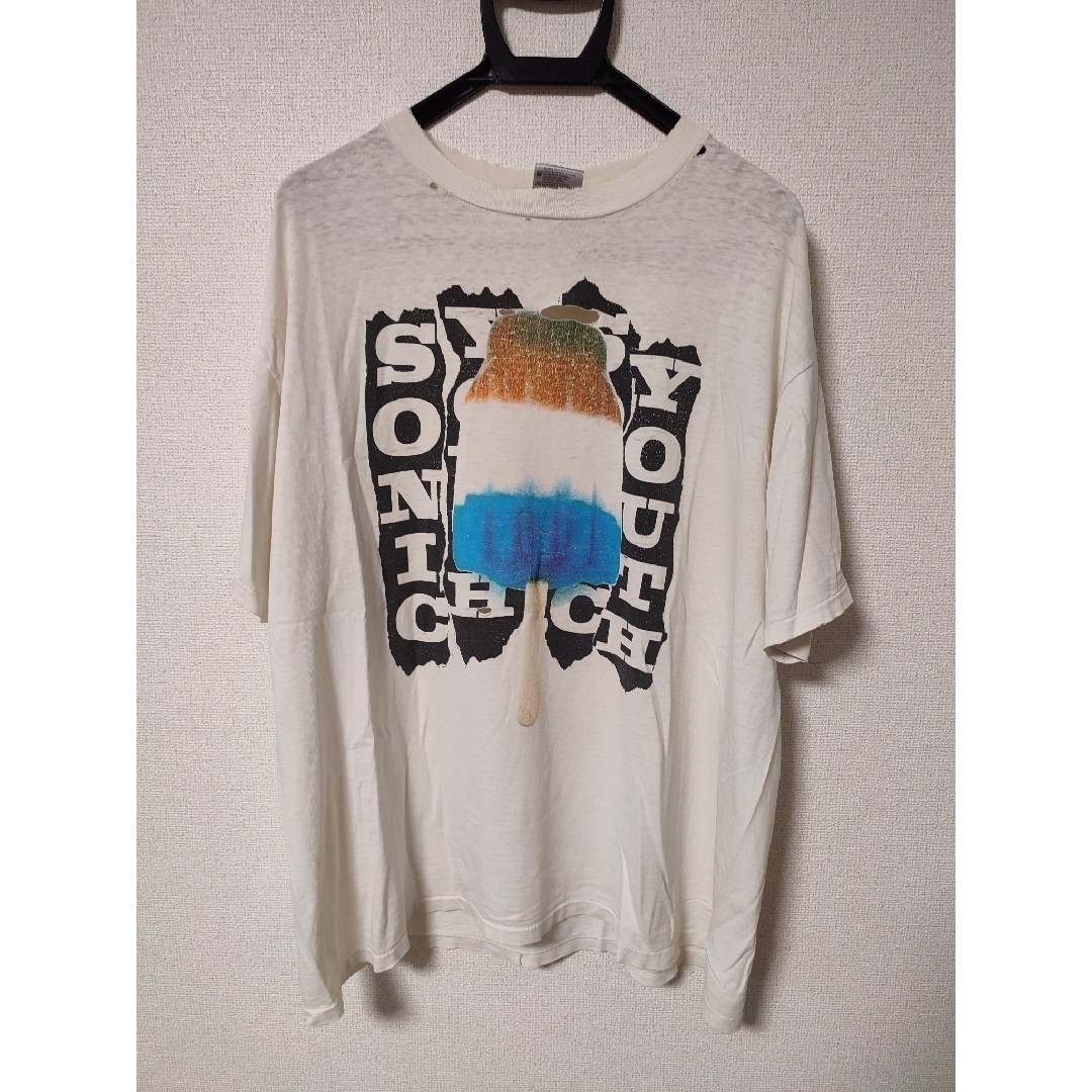 【値下げ不可】古着 90s sonic youth ボロ メンズのトップス(Tシャツ/カットソー(半袖/袖なし))の商品写真