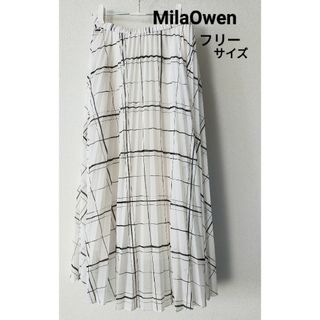 ミラオーウェン(Mila Owen)のMilaOwen  ロングスカート 白  フリーサイズ(ロングスカート)