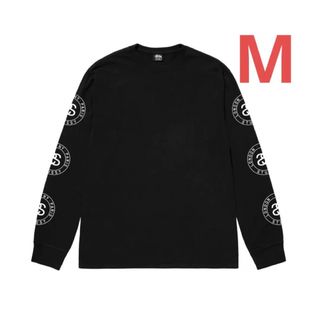 ステューシー(STUSSY)のSTUSSY SEAL PIGMENT DYED LS TEE 黒 M(Tシャツ/カットソー(七分/長袖))