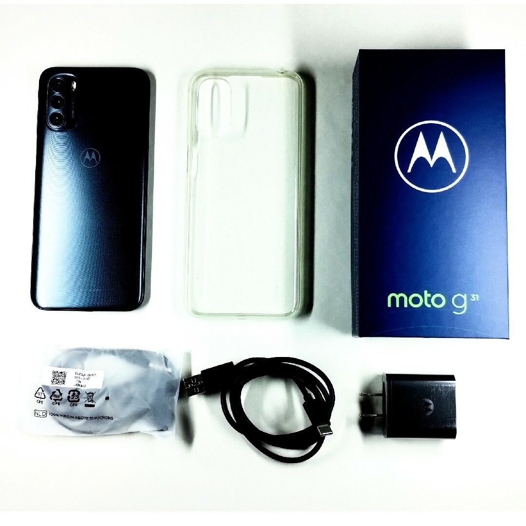 Motorola(モトローラ)のmoto g31 SIMフリー 中古品 スマホ/家電/カメラのスマートフォン/携帯電話(スマートフォン本体)の商品写真