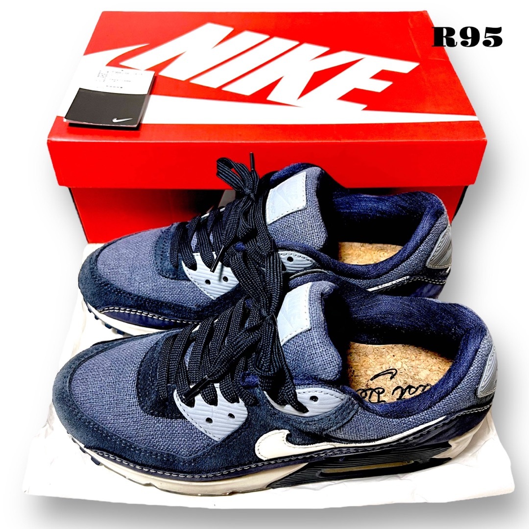 希少品！ NIKE AIR MAX 90 9.5 27.5 ブルー ネイビー 青