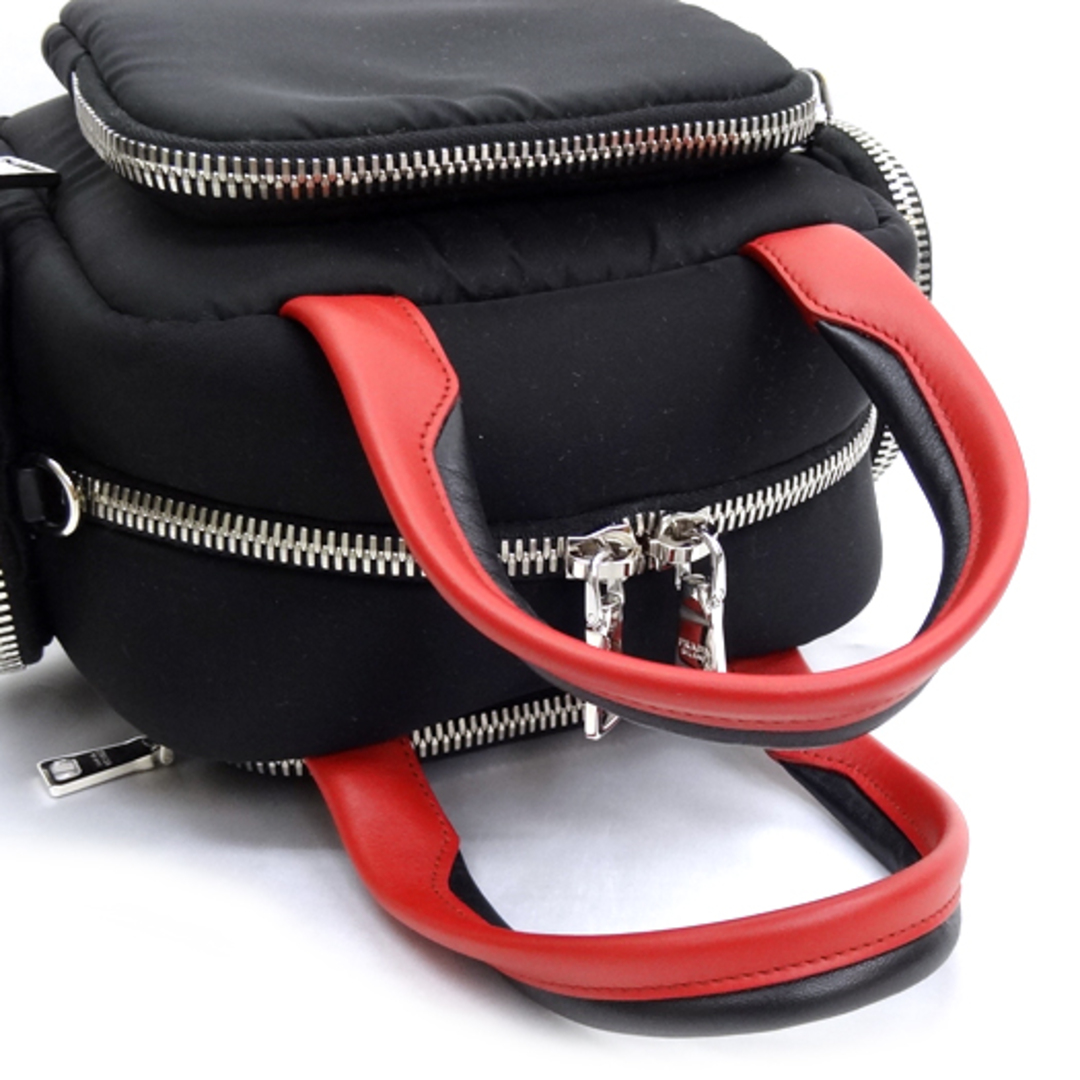 PRADA - プラダ 2WAY ハンドバッグ ナイロン レザー ブラック PRADA - プラダ 2WAY ハンドバッグ ナイロン レザー ブラック