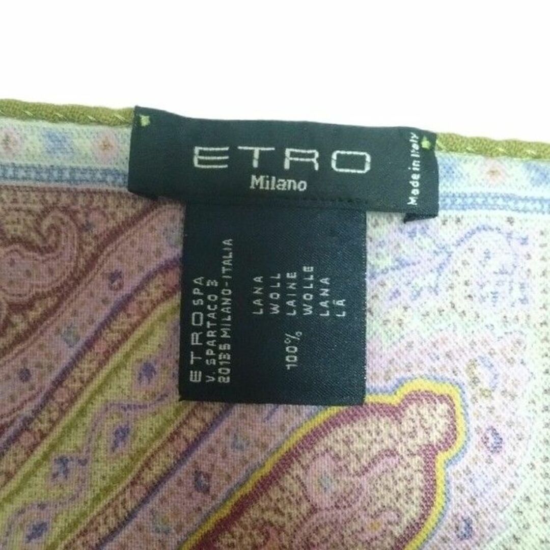 上品　ETRO エトロ　ペイズリー柄　スカーフ　ストール　イタリア製