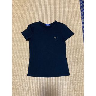 バーバリーブルーレーベル(BURBERRY BLUE LABEL)の【美品】バーバリー　BURBERRY　ブルーレーベル　  Ｔシャツ　黒　半袖(Tシャツ(半袖/袖なし))