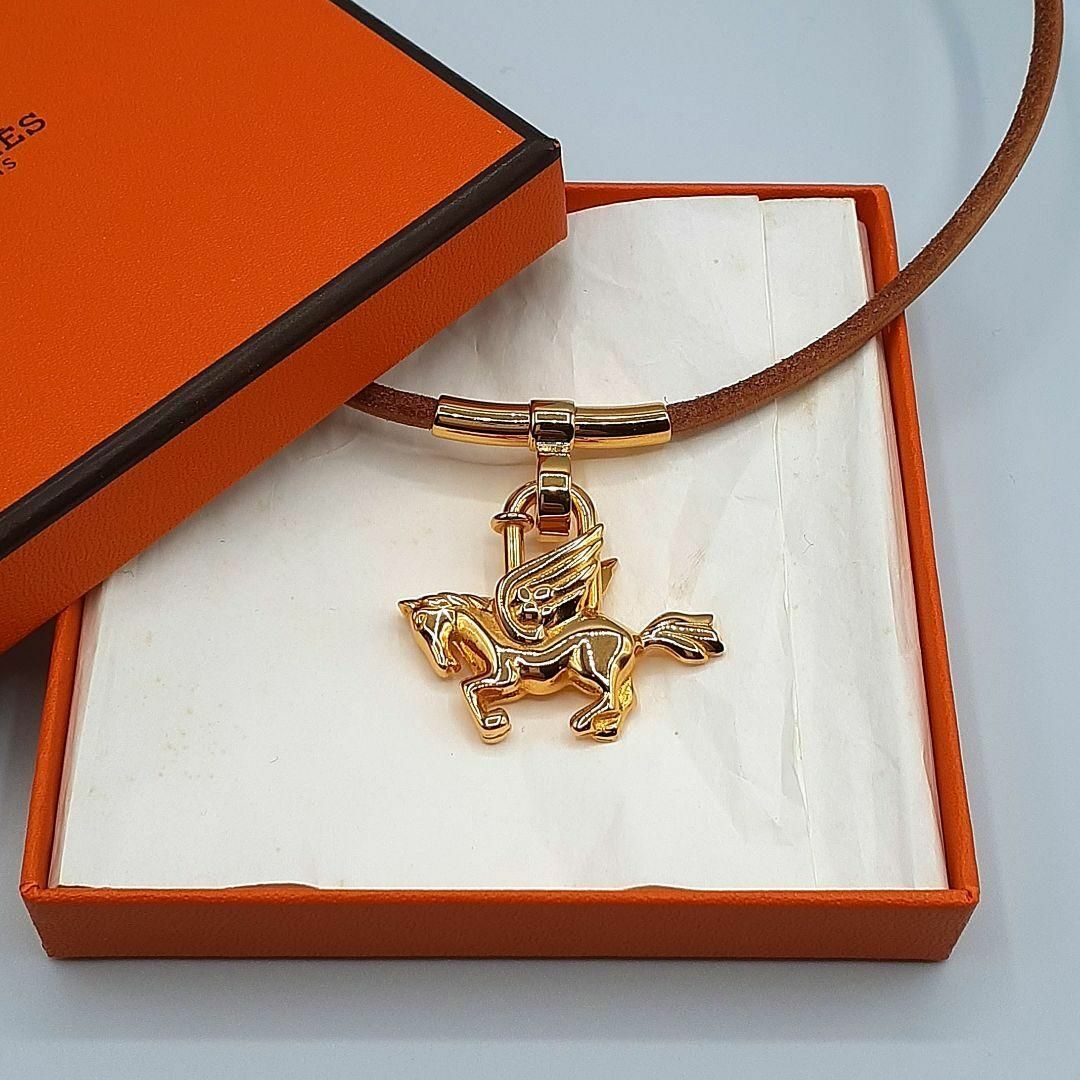 Hermes - 超美品❣ エルメス カデナ チョーカー ペガサス ゴールドの