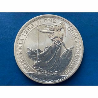 1998年イギリスブリタニア2ポンド銀貨 未使用、純銀 1オンスの通販 by ...