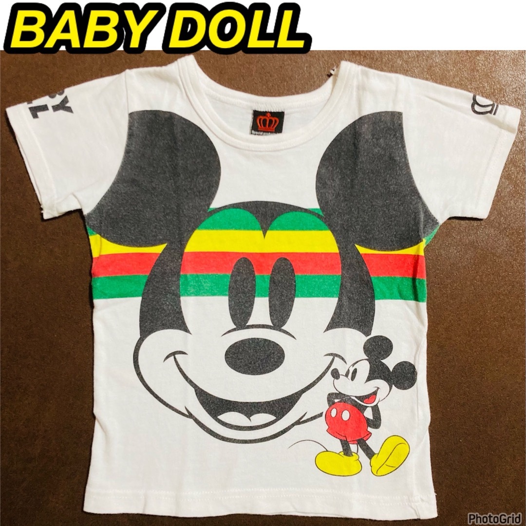 BABYDOLL(ベビードール)の2枚セット 100cm BABYDOLL ベビードール ミッキー  Tシャツ キッズ/ベビー/マタニティのキッズ服女の子用(90cm~)(Tシャツ/カットソー)の商品写真