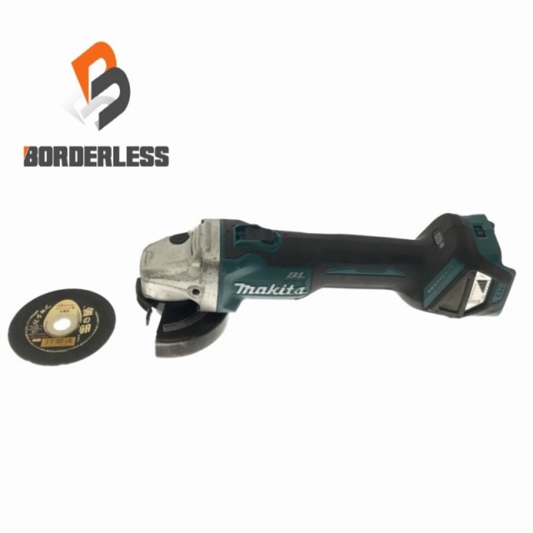 自動車/バイク☆比較的綺麗です☆makita マキタ 18V 100mm 充電式ディスクグラインダ GA412D 本体のみ 青/ブルー 研磨機 研削 切削 コードレス 76179