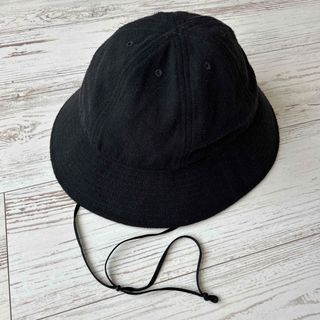 コモリ(COMOLI)のCOMOLI 23SS シルクネップハット BLACK 新品未使用　(ハット)