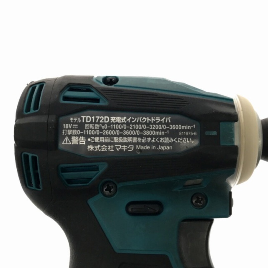 Makita ☆中古品☆ makita マキタ 18V 充電式インパクトドライバ TD172DRGX 青/ブルー バッテリ2個(18V  6.0Ah) 充電器+ケース 76413の通販 by 工具販売専門店Borderless(ラクマ店)｜マキタならラクマ