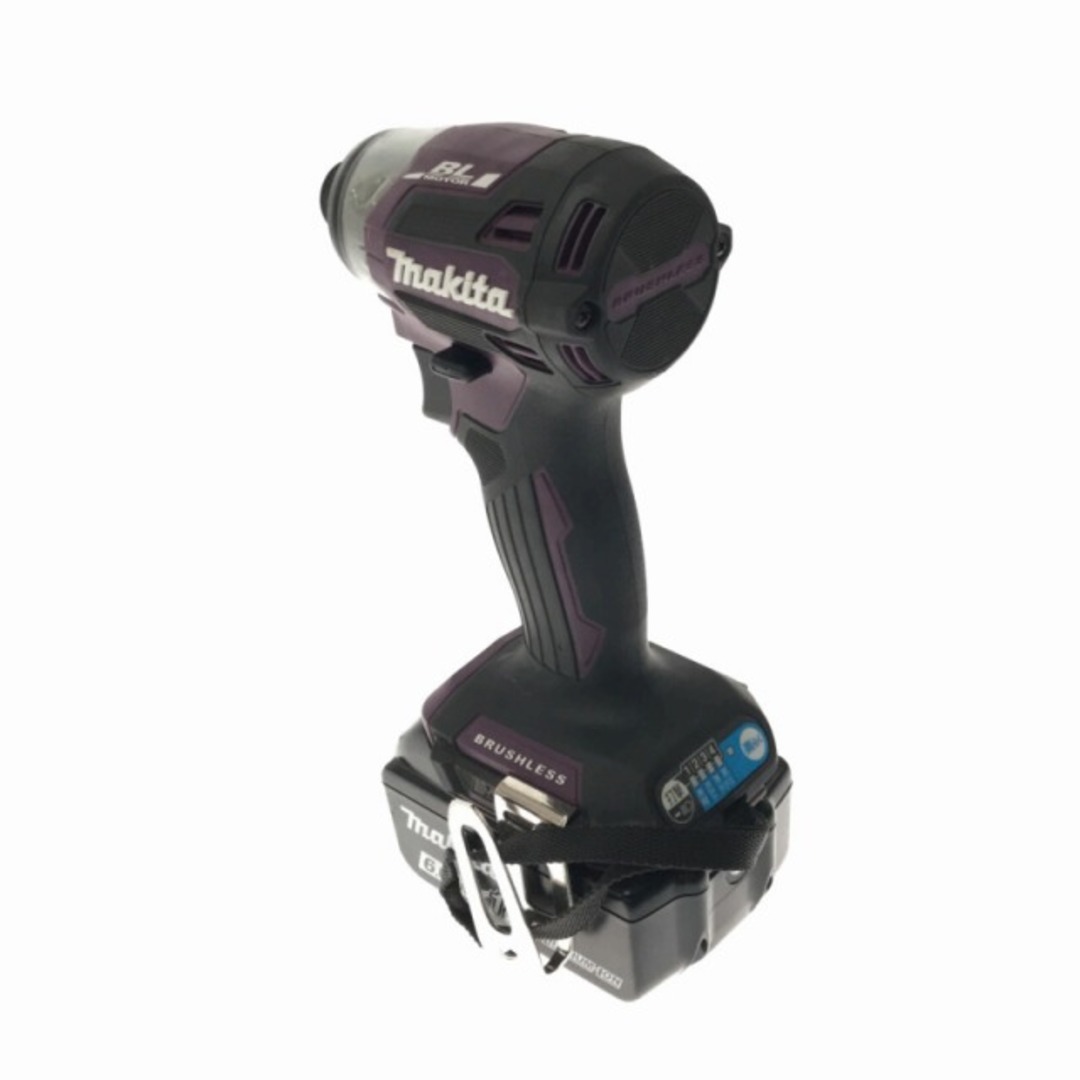 Makita(マキタ)の☆中古品☆ makita マキタ 18V 充電式インパクトドライバ TD173DGXAP 紫/パープル バッテリ2個(18V 6.0Ah) 充電器+ケース 76414 自動車/バイクのバイク(工具)の商品写真