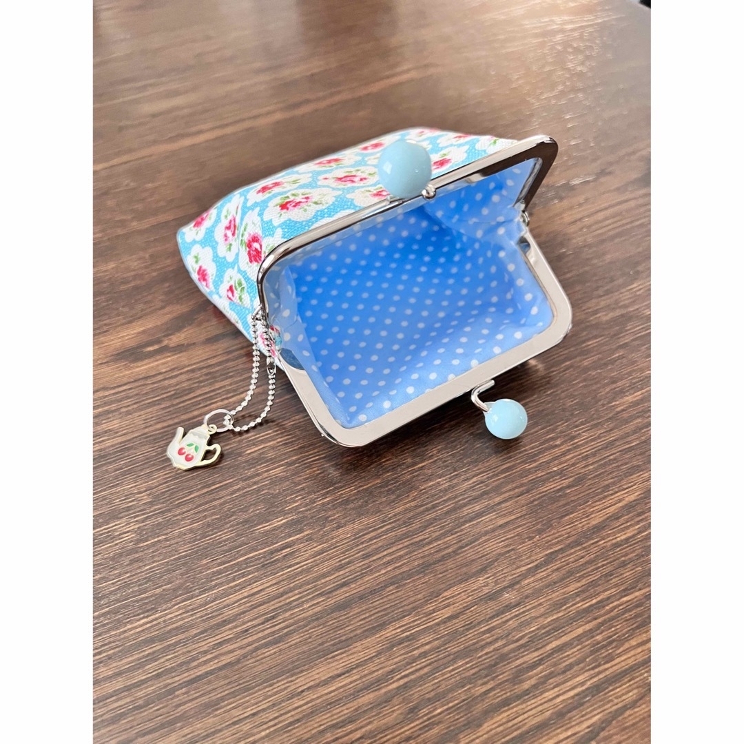 Cath Kidston - キャスキッドソン オーダー 水色飴玉がま口財布 Cath Kidston - キャスキッドソン オーダー 水色飴玉がま口財布