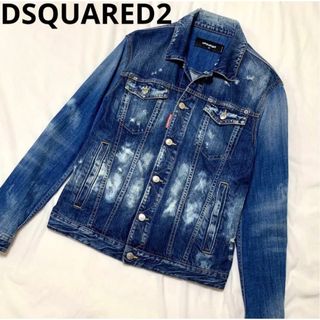 ディースクエアード(DSQUARED2)の【美品】DSQUARED2 名作 デニムジャケット インディゴ ダメージ加工(Gジャン/デニムジャケット)