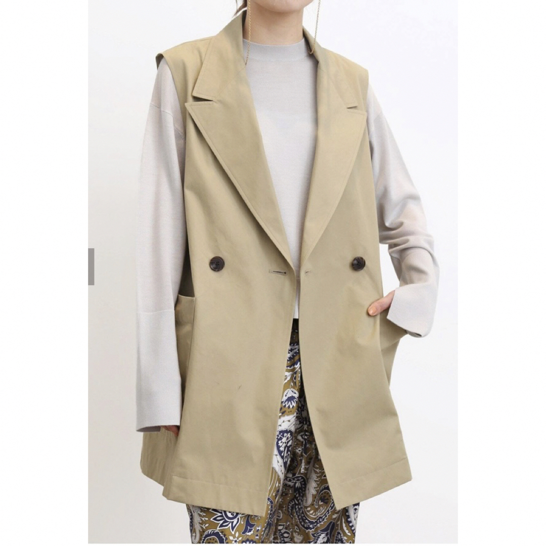 【美品】L'Appartement Ventile W Vest ベージュ 4