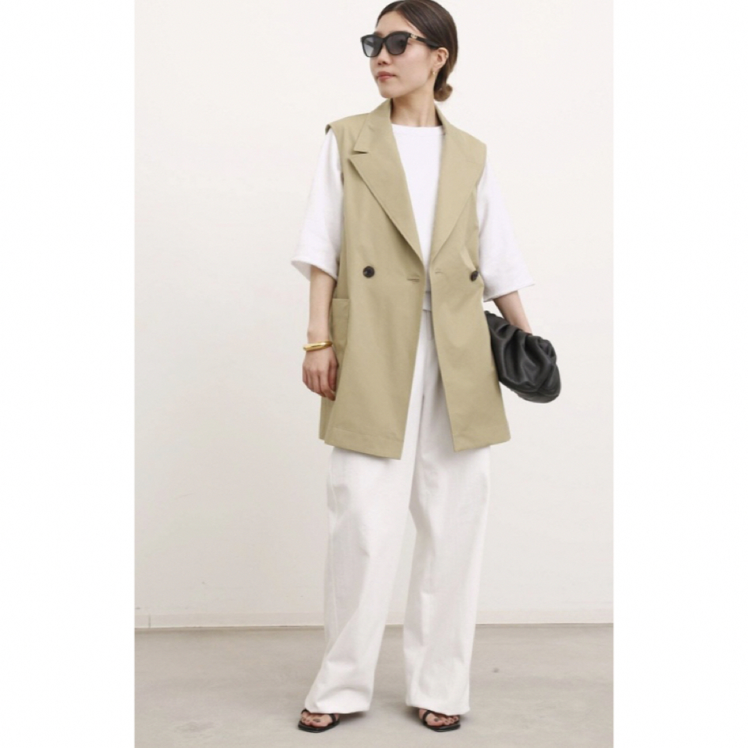 【美品】L'Appartement Ventile W Vest ベージュ 1