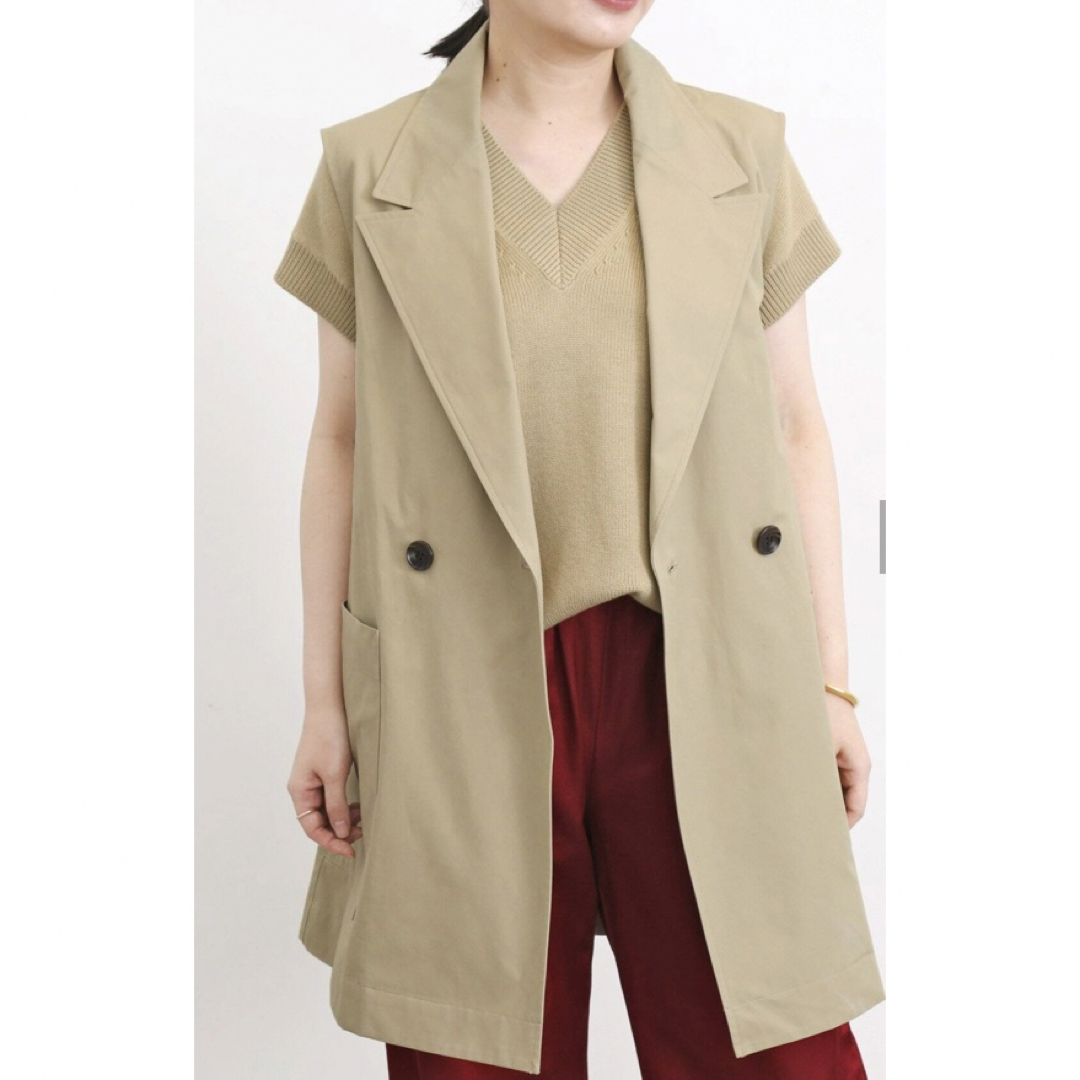 【美品】L'Appartement Ventile W Vest ベージュ