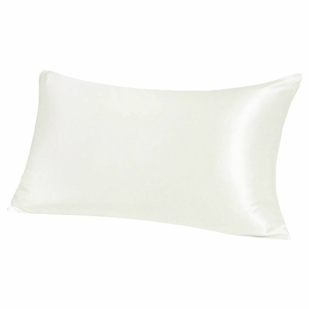 【色: ホワイト】PiccoCasa シルク枕カバー 100%蚕糸 絹 シルクま