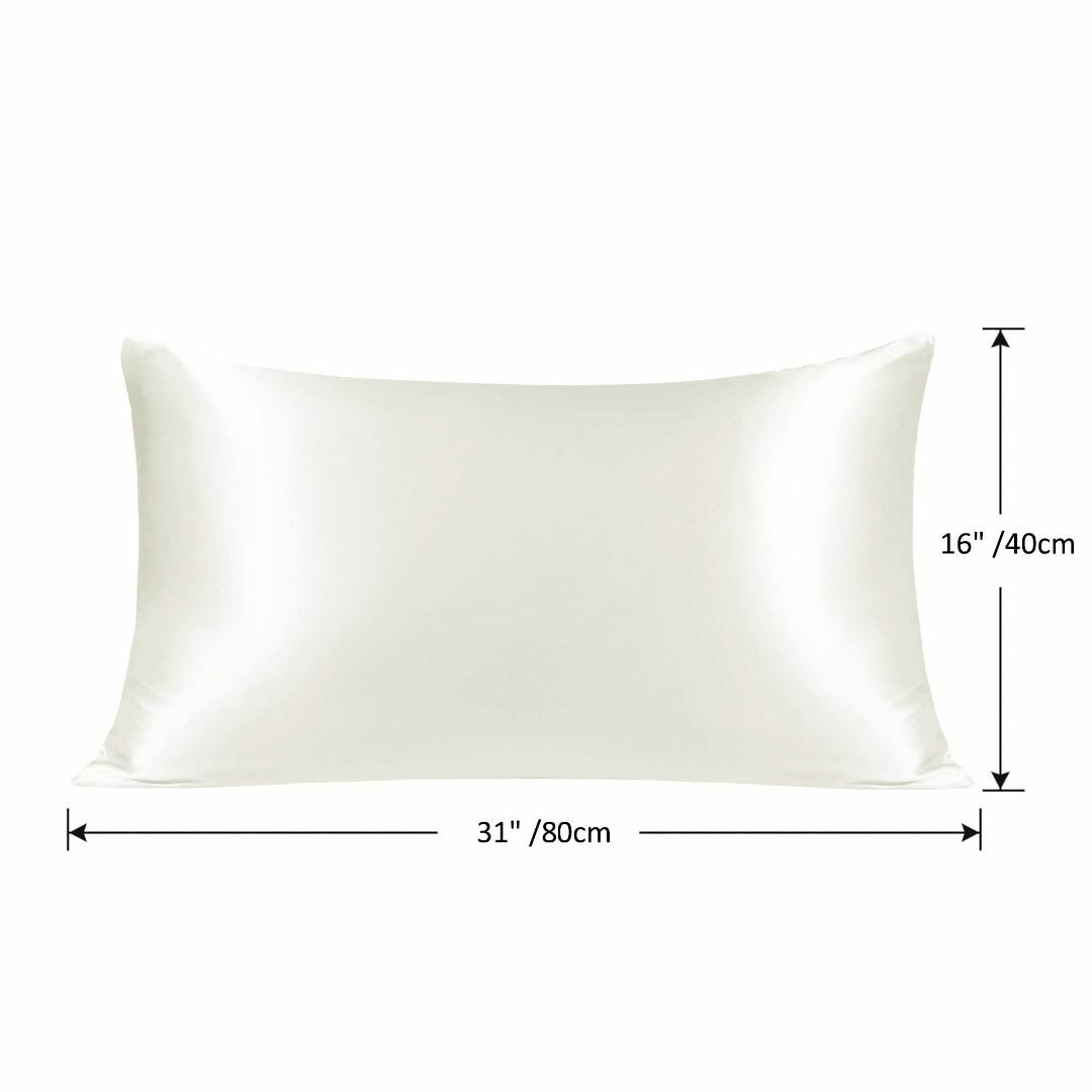 PiccoCasa シルク枕カバー ピローケース 高級 ブラック 50×75cm