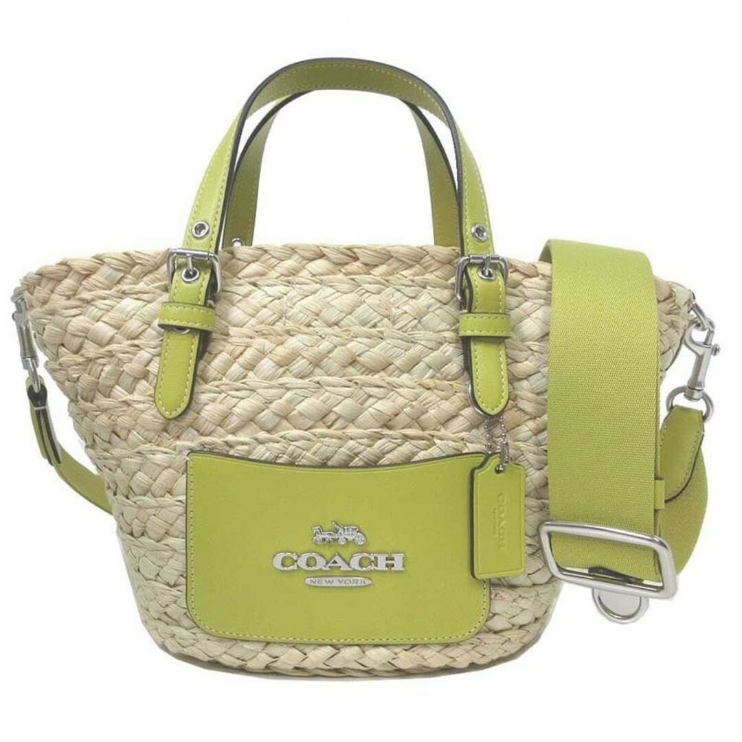 ナチュラル×キーライム内側COACH トートバッグ CJ519 SVVRT レディース