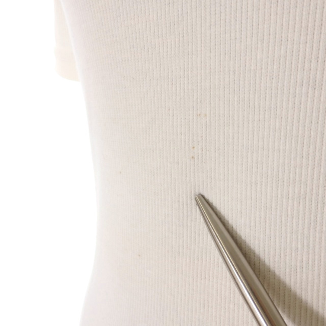 Gucci(グッチ)のグッチ GUCCI クルーネック リブTシャツ カットソー 半袖 M ホワイト  レディースのトップス(Tシャツ(半袖/袖なし))の商品写真