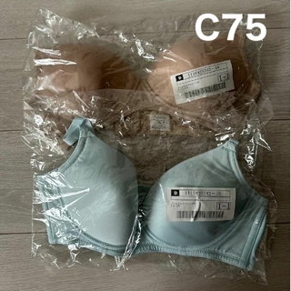 新品　ブラ２枚セット　C75　ノンワイヤーブラジャー　◆17663　(ブラ)