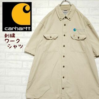 カーハート(carhartt)のCarhartt カーハート 半袖ワークシャツ 企業刺繍 織りタグ 2XL(シャツ)