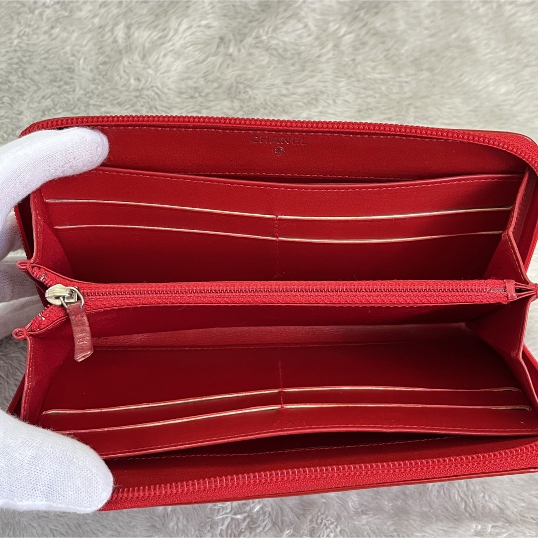 CHANEL - 【中古・極美品】CHANEL ラウンドファスナー長財布 ココ