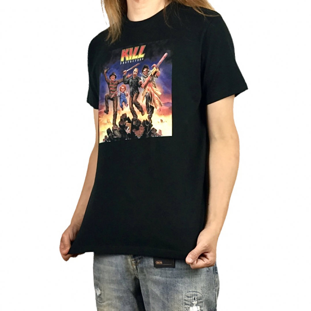 新品 KISS ジェイソン チャッキー フレディ ホラー映画 ヒーローTシャツ メンズのトップス(Tシャツ/カットソー(半袖/袖なし))の商品写真