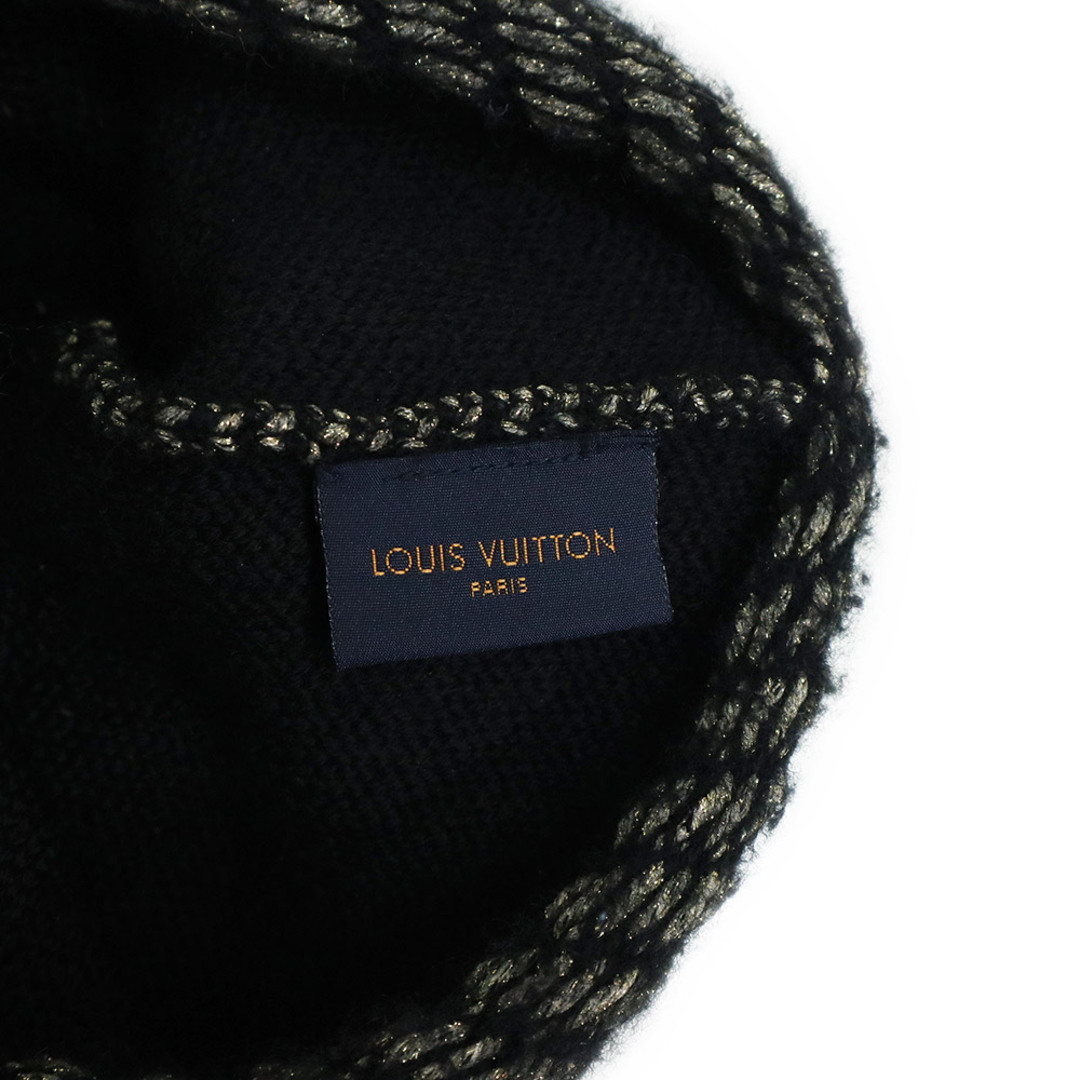 LOUIS VUITTON(ルイヴィトン)のルイ ヴィトン ボネ ウォーム ミー アップ ニットキャップ ウール カシミヤ ニット帽 帽子 ブラック ゴールド 黒 M76705 箱付 LOUIS VUITTON（新品・未使用品） メンズの帽子(ニット帽/ビーニー)の商品写真