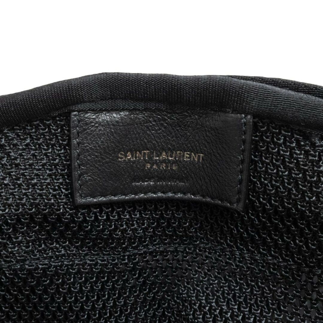 Saint Laurent(サンローラン)のサンローランパリ メッシュ バックパック リュック デイパック ナイロン ノワール ブラック 黒 マットブラック金具 671634 SAINT LAURENT PARIS（未使用　展示品） メンズのバッグ(バッグパック/リュック)の商品写真