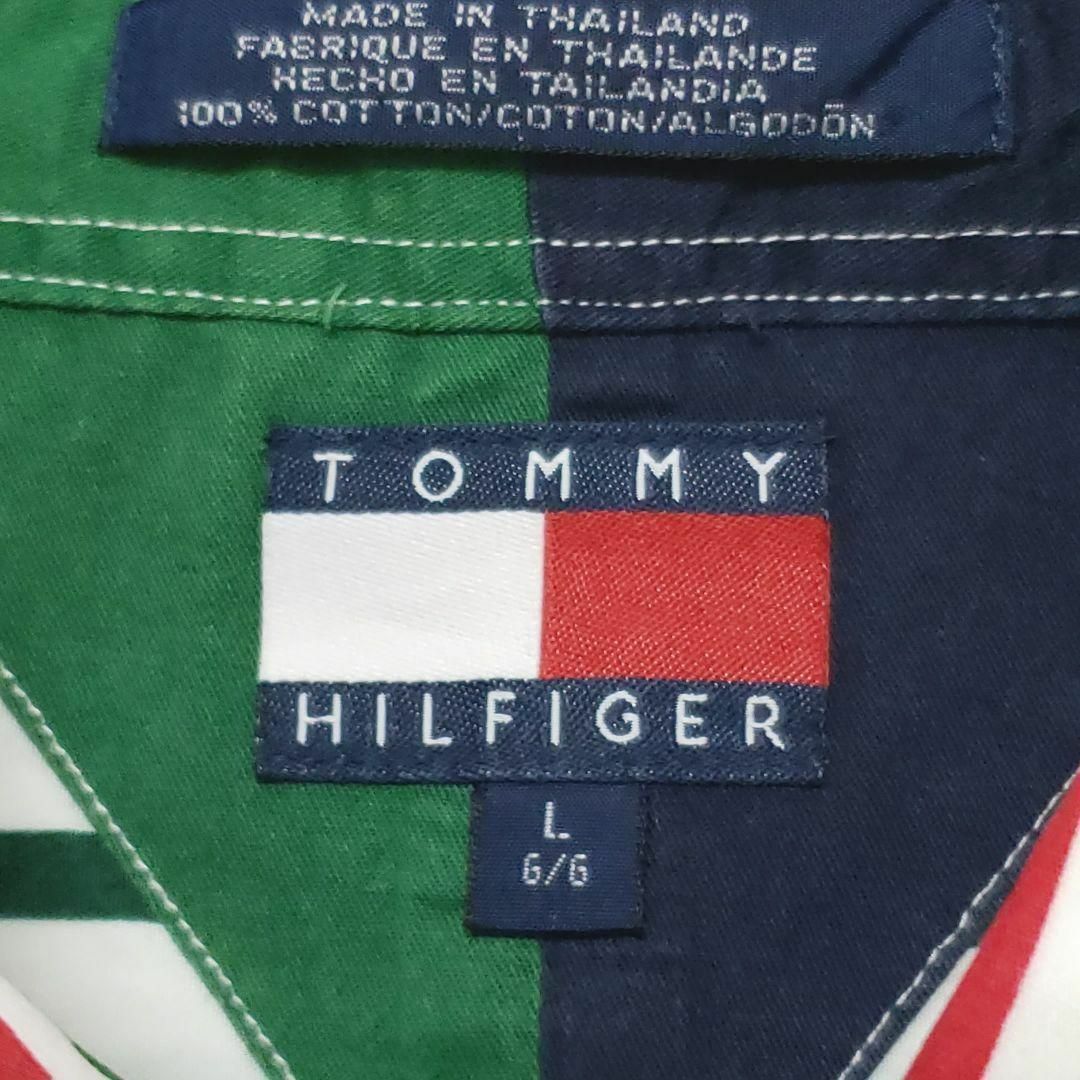 TOMMY HILFIGER(トミーヒルフィガー)のトミーヒルフィガー OLD TOMMY マルチストライプシャツ ビッグシルエット メンズのトップス(シャツ)の商品写真
