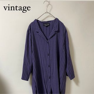 purple stripe shirt(シャツ/ブラウス(長袖/七分))