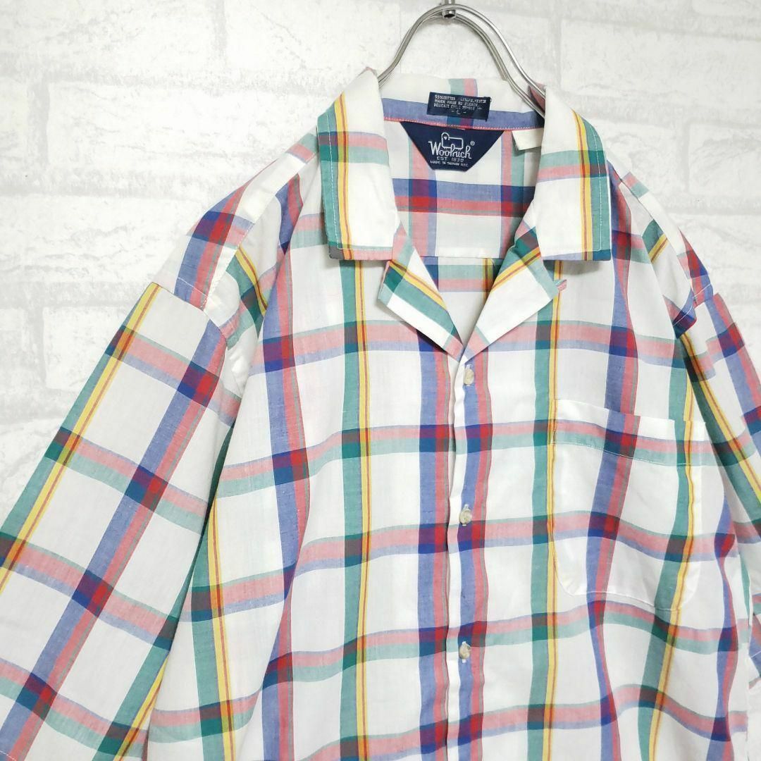 WOOLRICH(ウールリッチ)のウールリッチ WOOLRICH 半袖シャツ オープンシャツ マドラスチェック メンズのトップス(シャツ)の商品写真