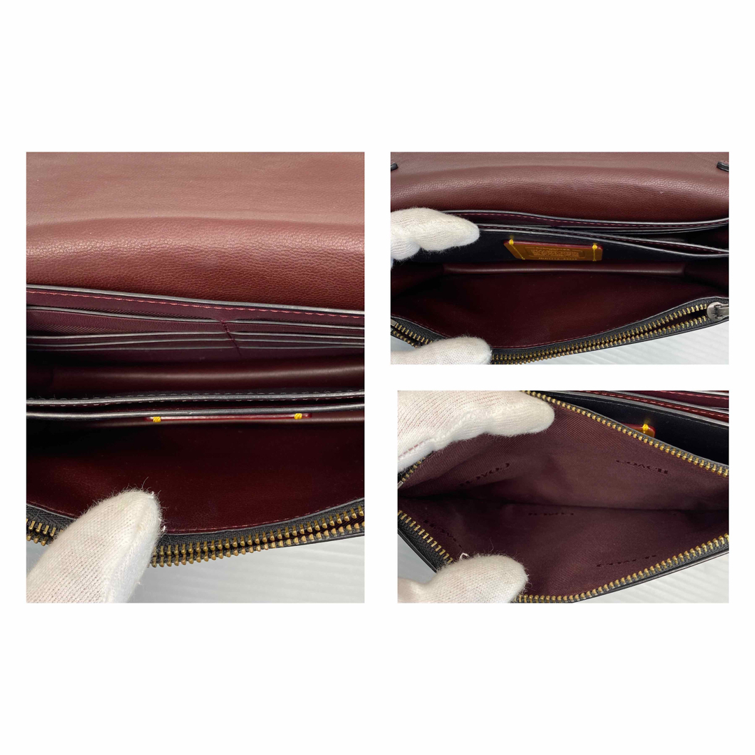 COACH メタルティーローズ 24909 レザー ショルダーバッグ