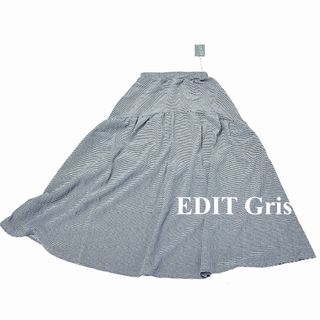 アンティローザ(Auntie Rosa)の未使用☆EDIT Gris ギンガムチェックティアードスカート(ロングスカート)