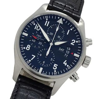 インターナショナルウォッチカンパニー(IWC)のインターナショナルウォッチカンパニー IWC パイロットウォッチ IW377701 時計 メンズ ブランド クロノグラフ 自動巻き AT ステンレス SS レザー 磨き済み 【中古】(腕時計(アナログ))