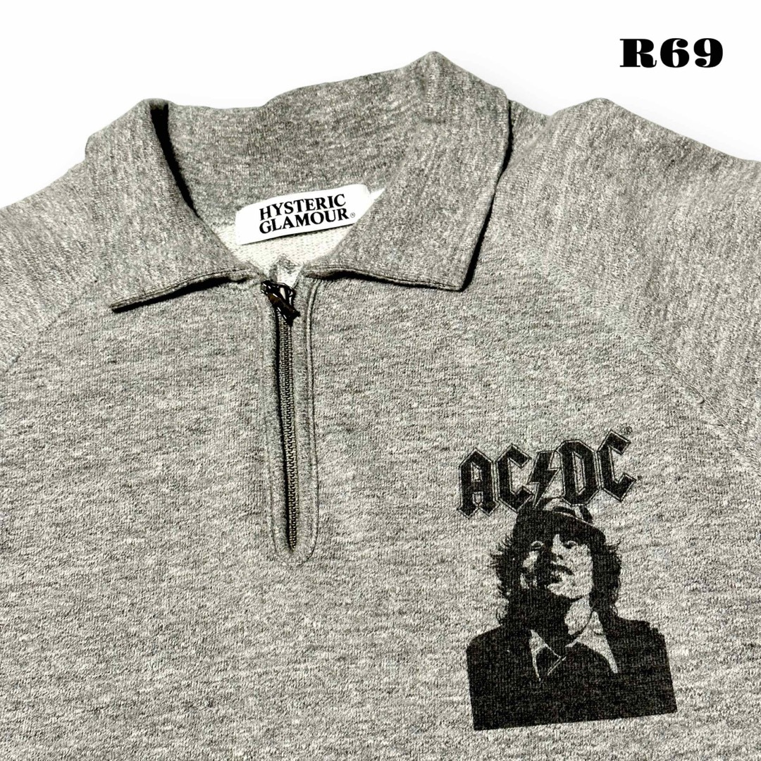 希少品！ HYSTERIC GLAMOUR AC/DC ポロ シャツ 灰色 M - ポロシャツ